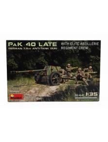 TRAILER - MILITARY PAK 40 LATE GERMAN 7.5CM ANTI-TANK GUN - /