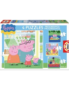 Puzzles progresivos Peppa Pig 6-9-12-16 Educa Borras