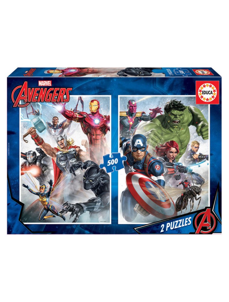 Marvel Mania Puzzle 2x500 Pezzi Educa Borras