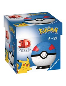 Pokémon 3d Puzzle Pokéballs: Great Ball (54 Pezzi) Ravensburger