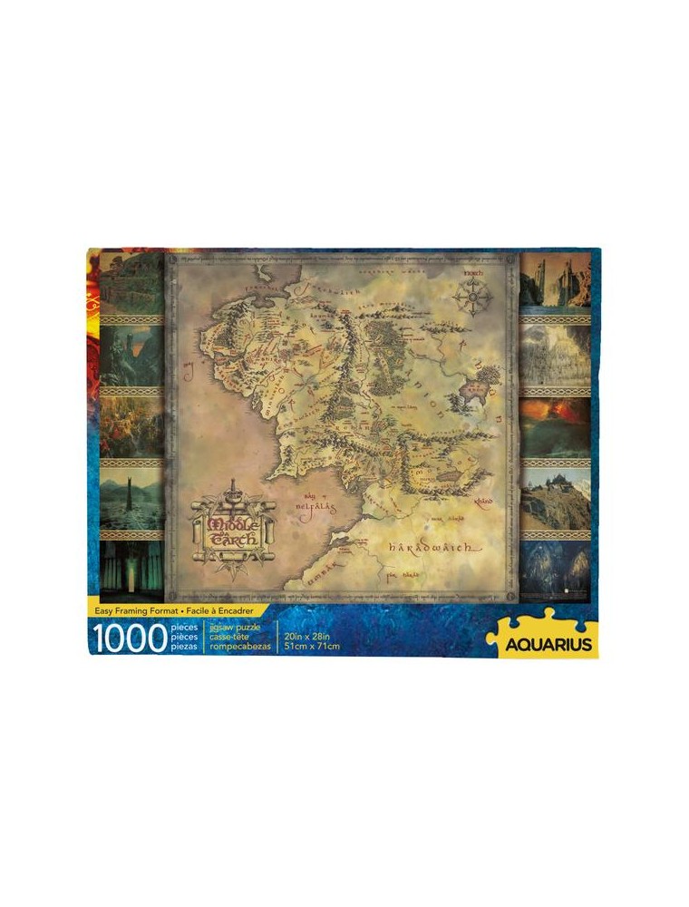 Il Signore Degli Anelli Map 1000 Pezzi Puzzle Puzzle Aquarius Ent