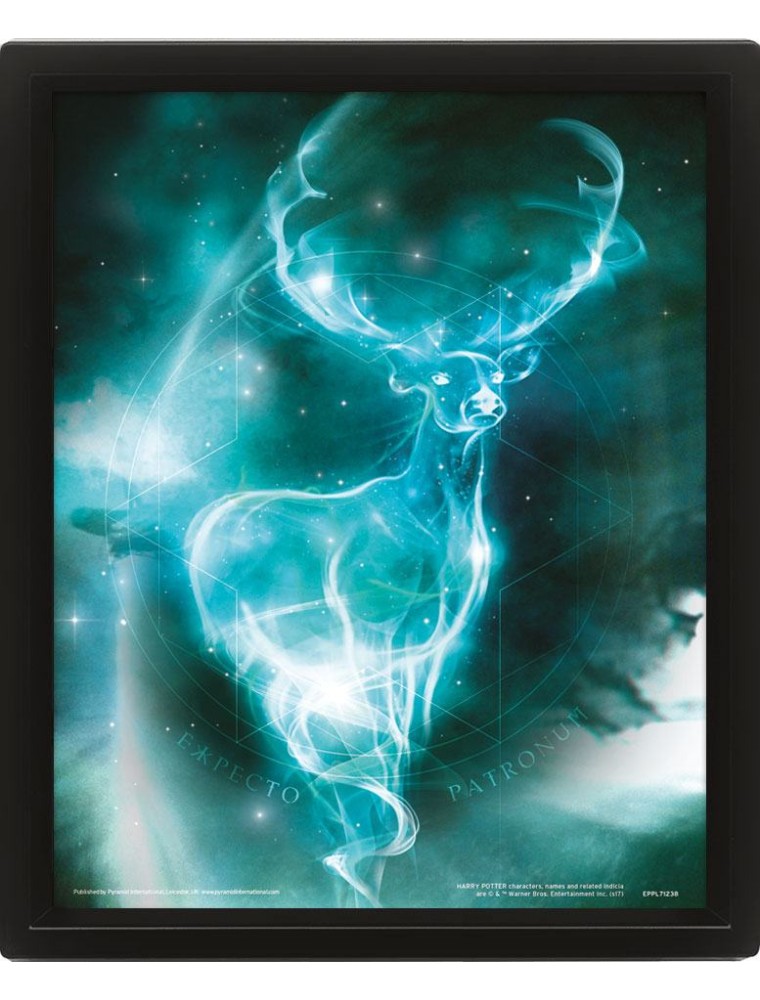 Harry Potter Framed 3D Effect Poster Pack Expecto Patronum 26 X 20 Cm (3) Pyramid International