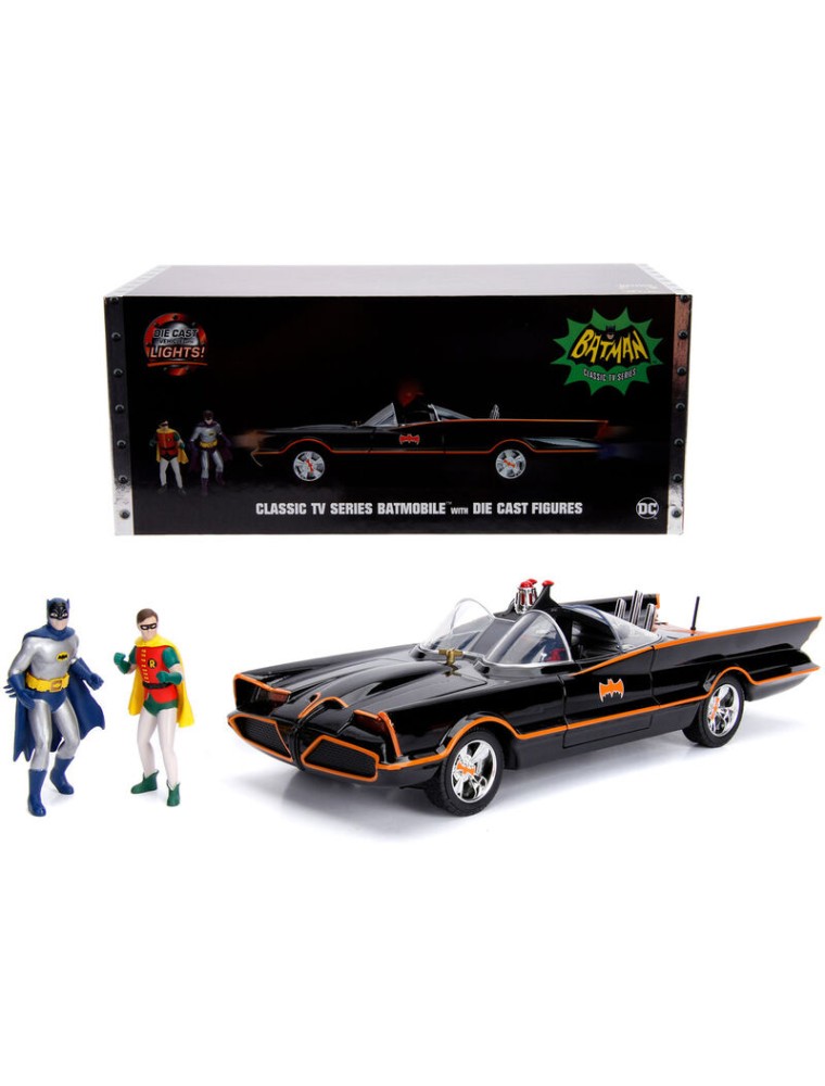 Dc Comics Batman E Robin Batmovil Metal 1966 Car + Figura Set Jada Toys