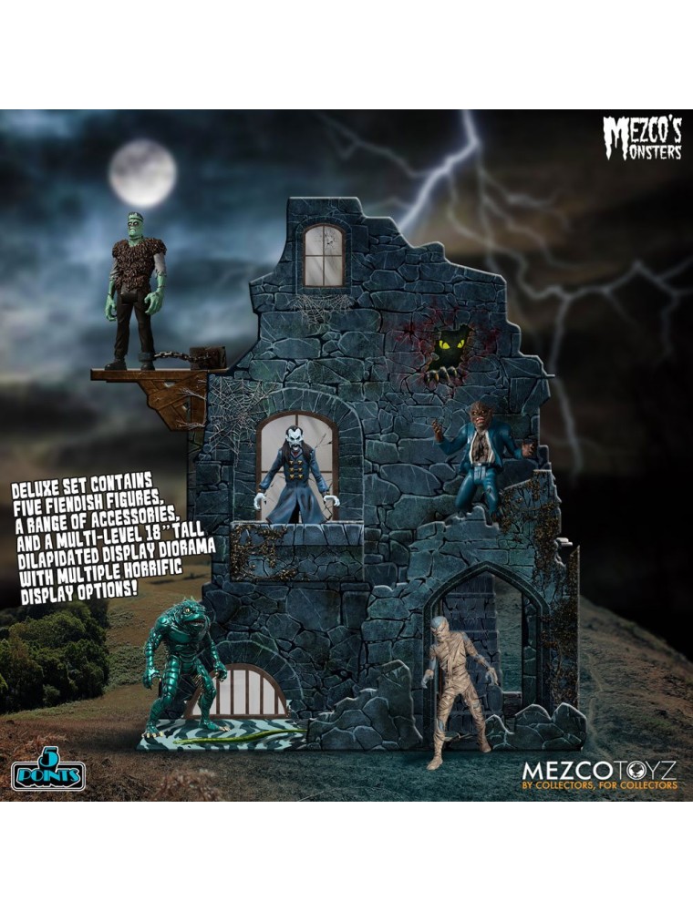 Mezco's Monsters Action Figure Tower Of Fear Deluxe Set 9 Cm 5 Points Mezco Toys