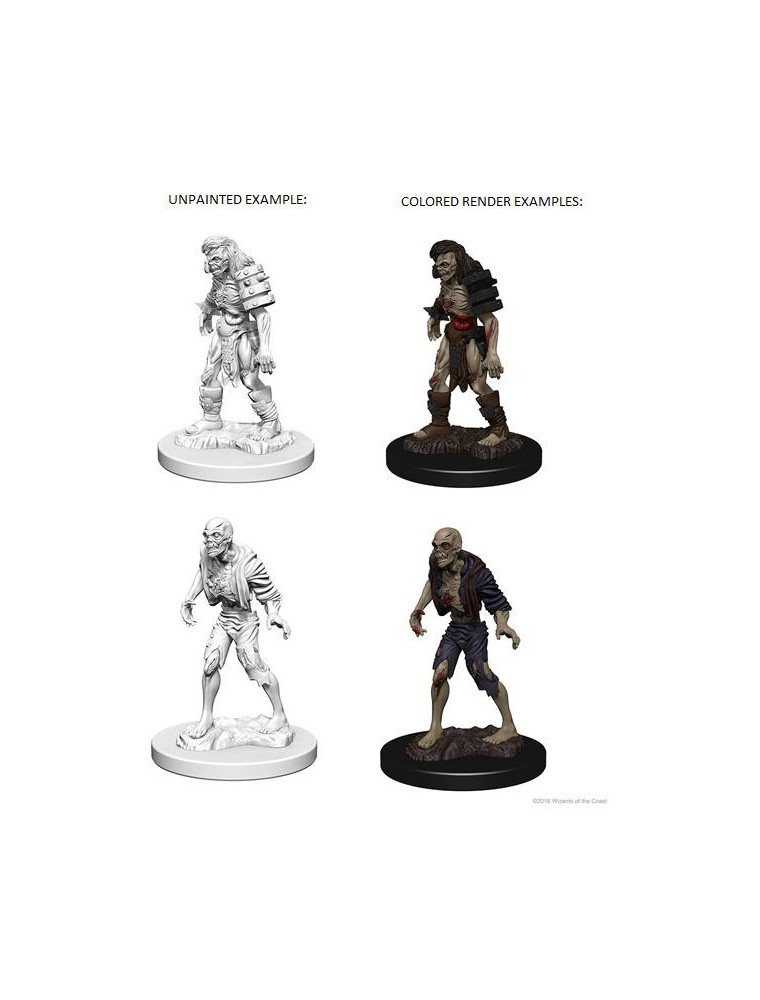 D&d Nolzur's Marvelous Miniatures Unpainted Miniatures Zombies Case (6) Wizkids