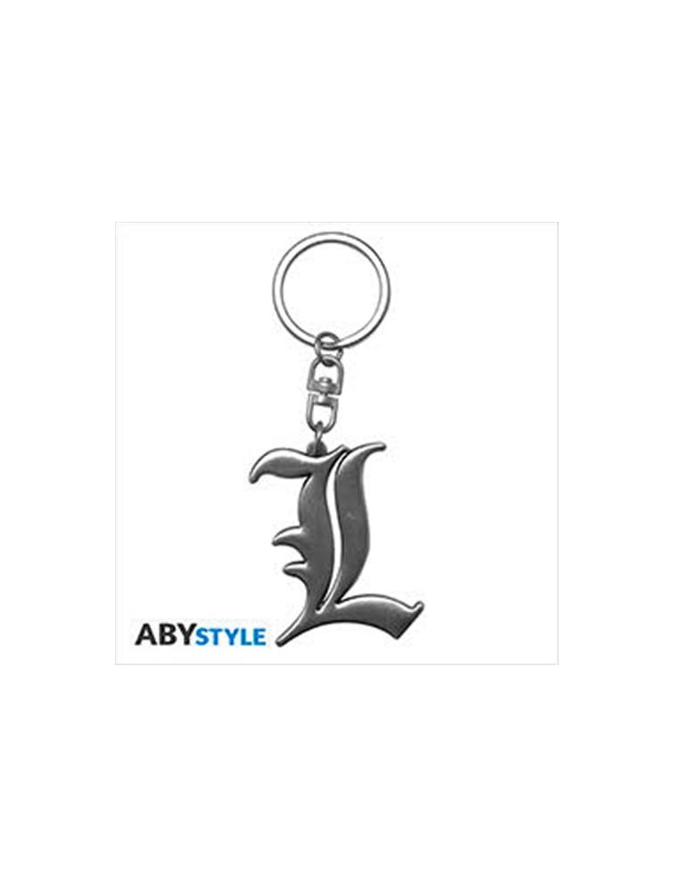 Abykey194 - Death Note - Portachiavi In Metallo 3d - L Simbolo Gadget