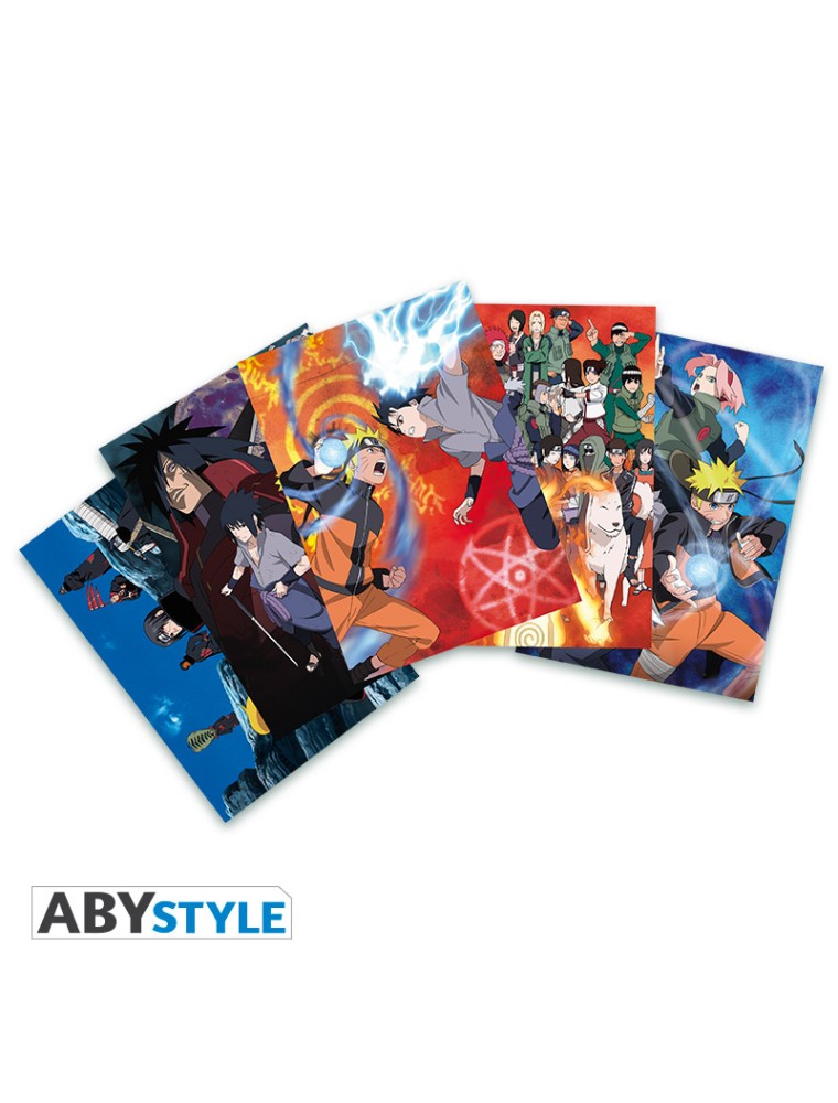 Naruto Shippuden - Cartoline - Set 1 X5 (14,8x10,5)