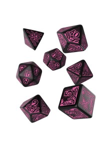 Call Of Cthulhu 7th Edition Dice Set Black & Magenta (7) Q Workshop