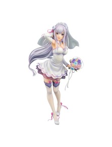 Re:zero -starting Life In Another World- Pvc Statua 1/7 Emilia Wedding Ver. 25 Cm Phat!