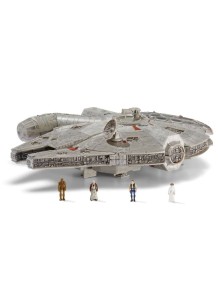 Star Wars Micro Galaxy Squadron Feature Vehicle Con Figures Millennium Falcon 22 Cm Jazwares