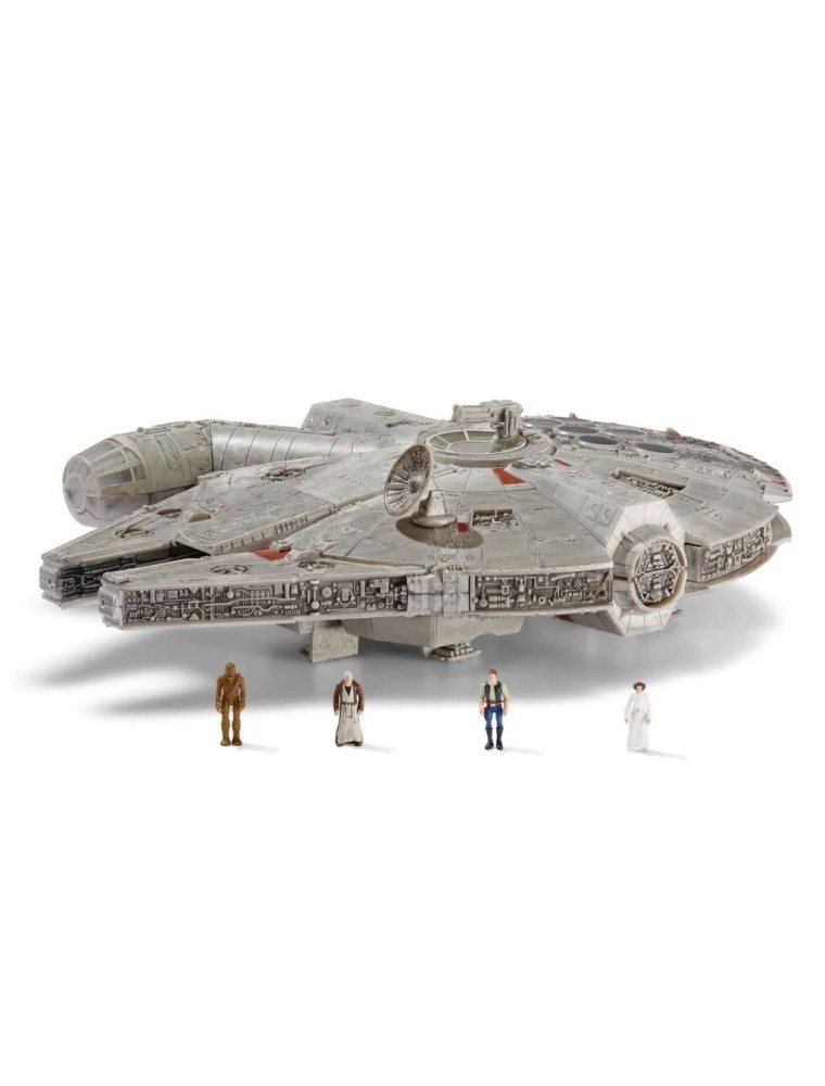 Star Wars Micro Galaxy Squadron Feature Vehicle Con Figures Millennium Falcon 22 Cm Jazwares