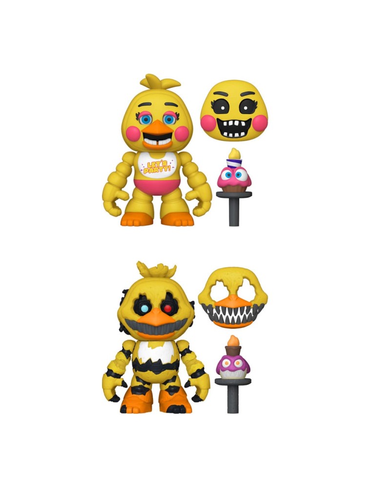 Five Nights At Freddy's Snap Action Figures Nightmare Chica & Toy Chica 9 Cm Funko