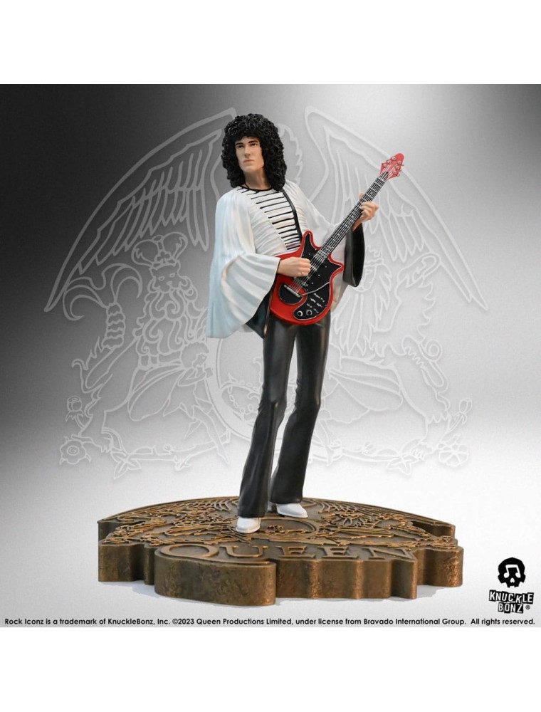 Queen Rock Iconz Statua Brian May Ii (sheer Heart Attack Era) 23 Cm Knucklebonz