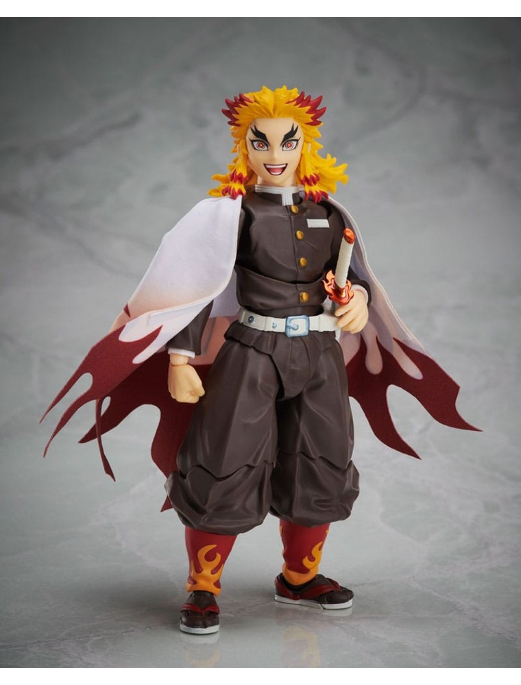 Demon Slayer: Kimetsu No Yaiba Buzzmod Action Figura 1/12 Kyojuro Rengoku 14 Cm Aniplex