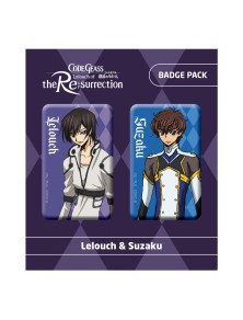 Code Geass Lelouch Of The Re:surrection Spilla Badges 2-pack Lelouch & Suzaku Popbuddies