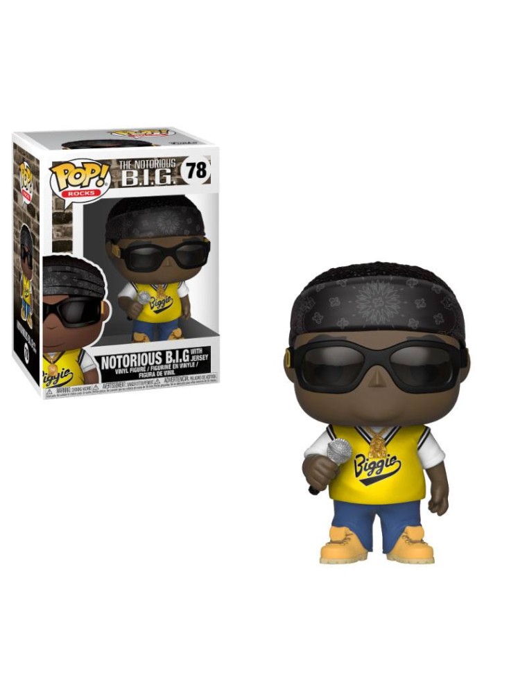 Notorious B.i.g. Pop! Rocks Vinile Figura Notorious B.i.g. (jersey) 9 Cm Funko