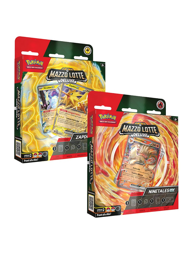 Pokémon TCG Mazzo Lotte Deluxe Ninetales Ex e Zapdos Ex (ITA)