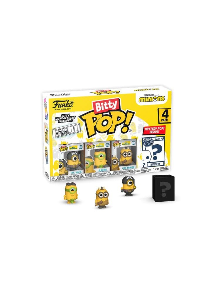 Minions Bitty Pop! Vinile Figura 4-pack Eye Matie 2,5 Cm Funko