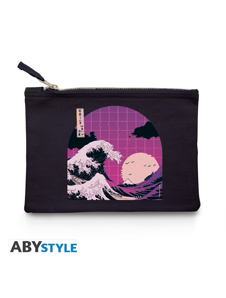 Hokusai - Astuccio Per Cosmetici - "great Wave Vapour" - Black