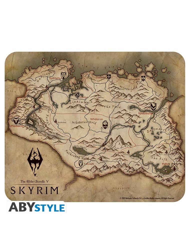 Skyrim - Flexible Tappetino Per Mouse - "map"