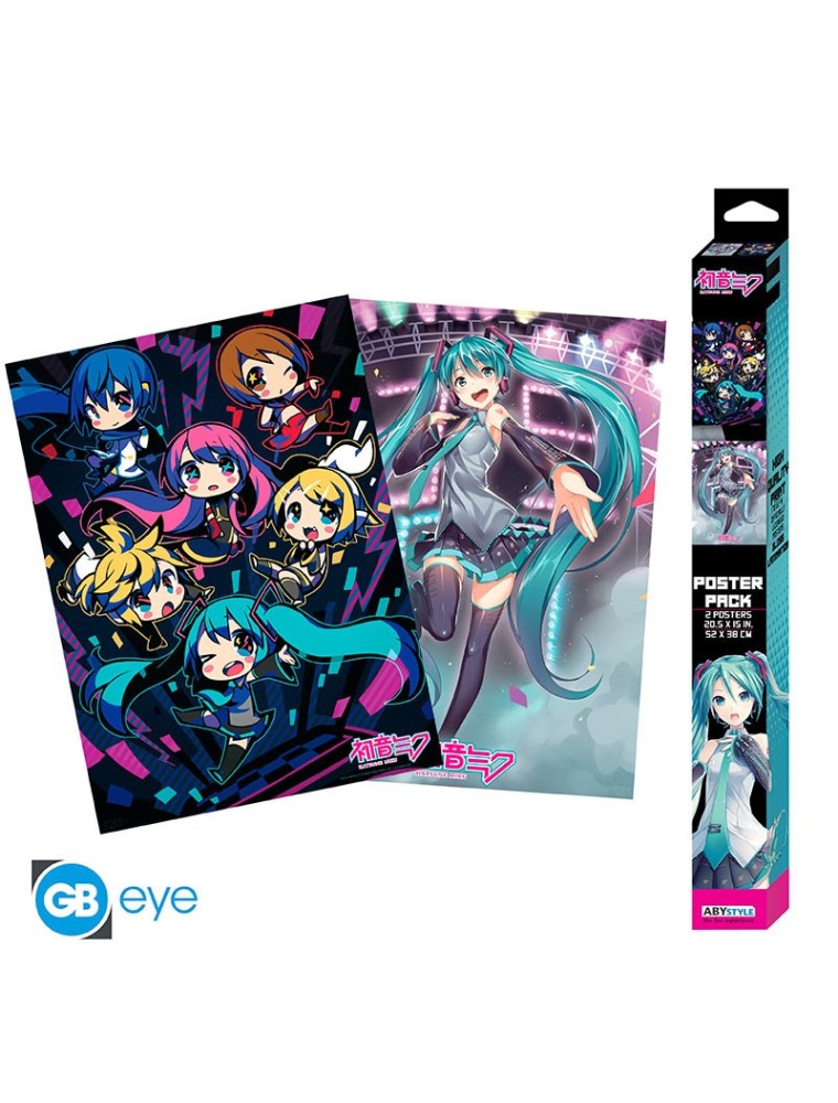 HATSUNE MIKU - Set 2 Posters Chibi 52x38 - Hatsune Miku