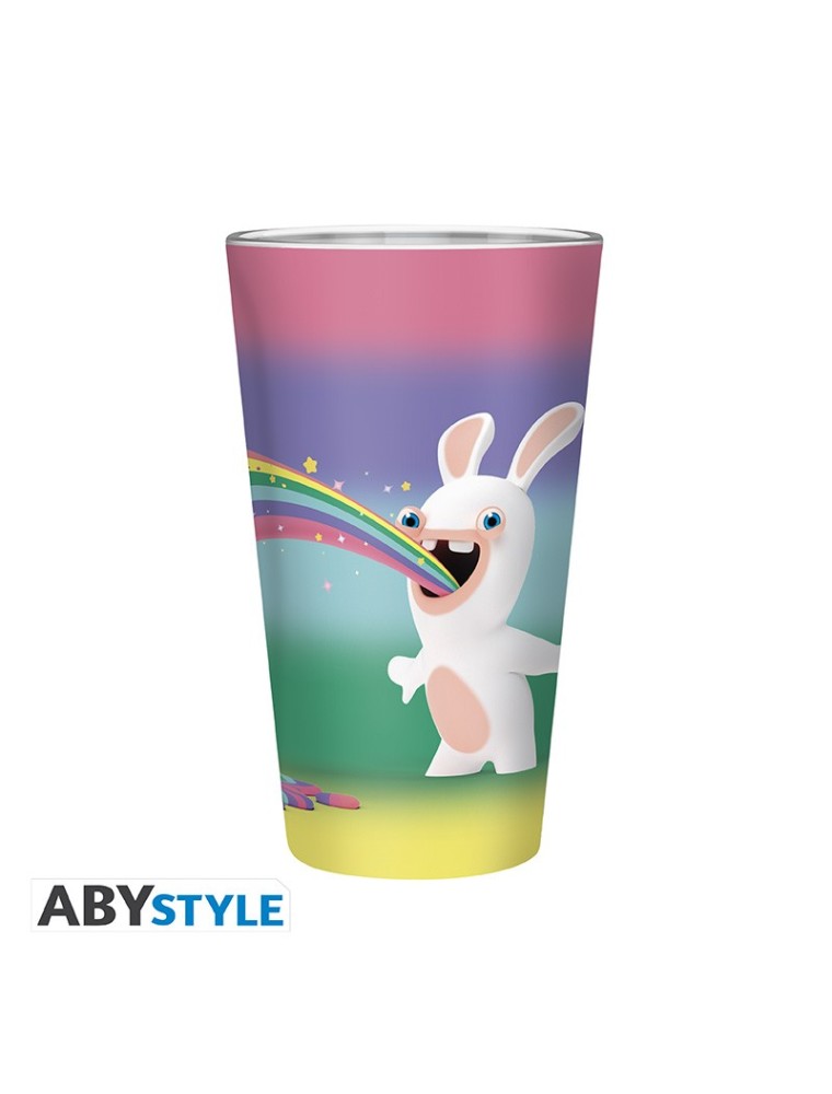 Lapins Cretins - Large Glass - 400ml - Arcobaleno Rabbids- Box