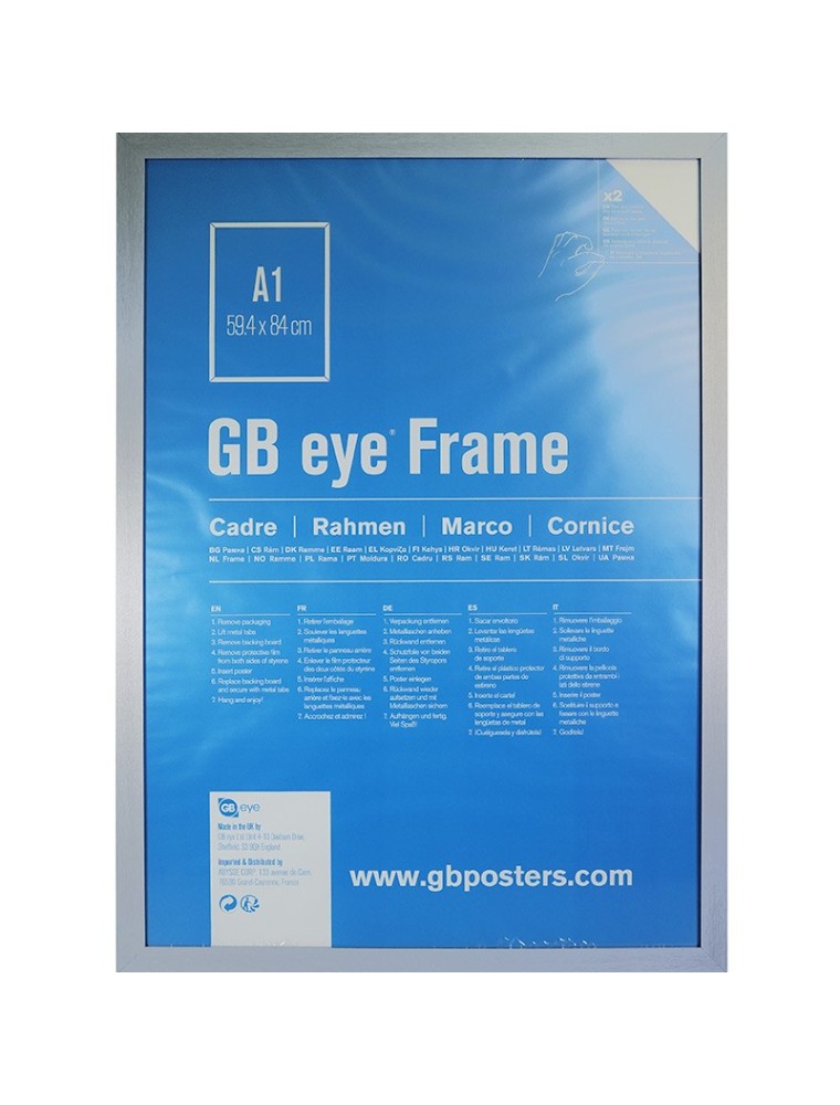 GBEYE - MDF Silver Frame - A1 - 59.4 x 84.1cm -