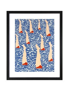 GBEYE - Framed print "Bañistas by Jota de Jai" (40x50cm)