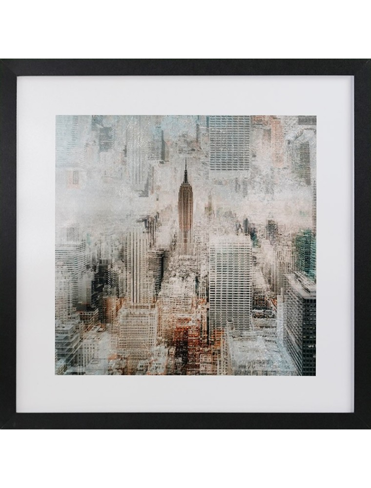 GBEYE - Framed print "Empire state of mind by Carmine" (40x40cm)