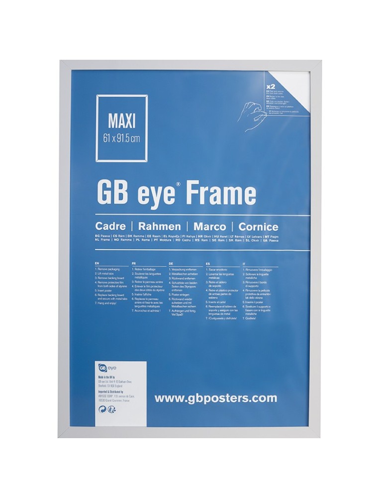 GBEYE - MDF White Frame - Maxi - 61 x 91.5cm -