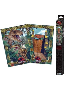 Jurassic Park Set 2 Posters Ingresso o Biodiversità 52 x 38 cm Gbeye