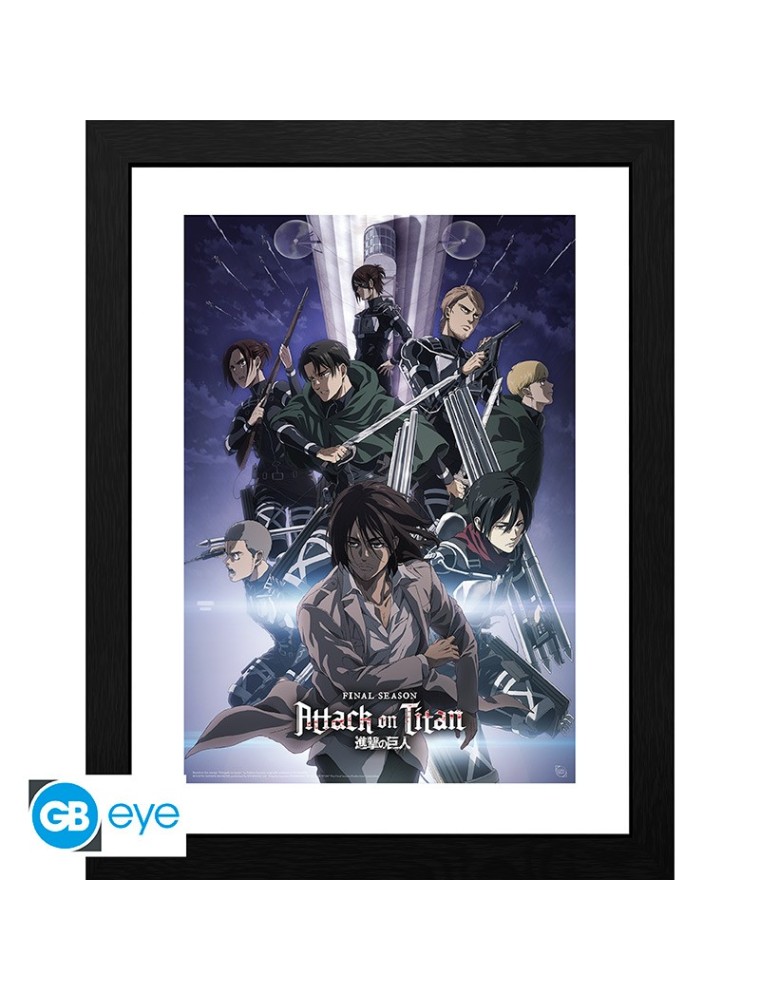 ATTACK ON TITAN - Framed print "S4 key art 2" (30x40)