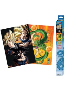 Dragon Ball Goku e Shenron Set 2 Posters 52 x 38 cm Gbeye