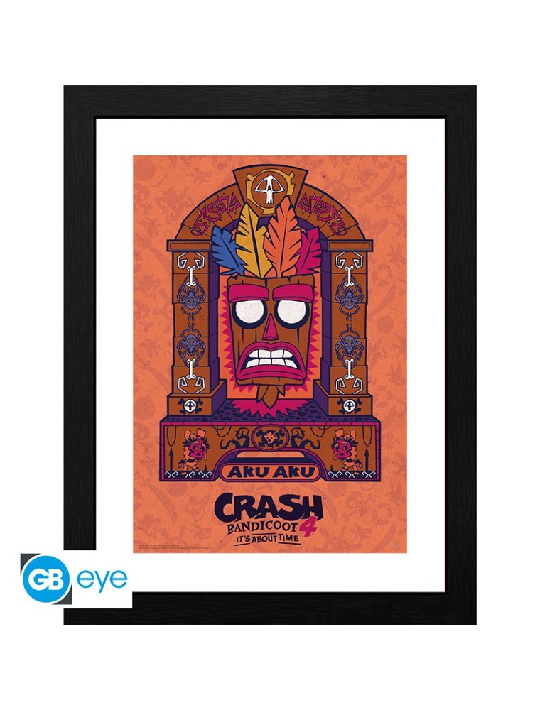 CRASH BANDICOOT- Framed print "Aku Aku" (30x40)