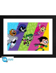 TEEN TITANS - Framed print "Titans Colorblock Line Up" (30x40)