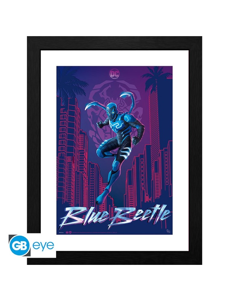 DC COMICS - Framed print "Blue Beetle movie poster" (30x40)