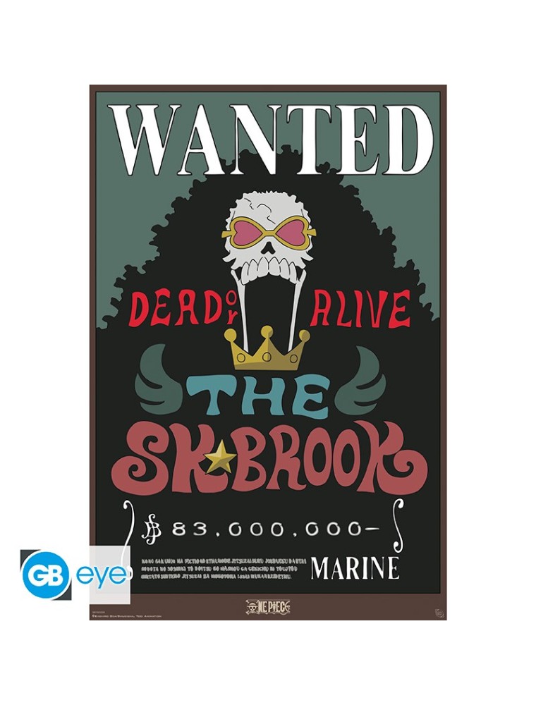 ONE PIECE - Poster Maxi 91.5x61 - Wanted Brook