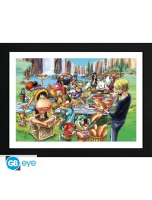 One Piece Stampa Incorniciata Hot Dog Party 30 x 40 cm Gbeye