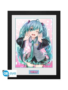 HATSUNE MIKU - Framed print "Wink" (30x40)