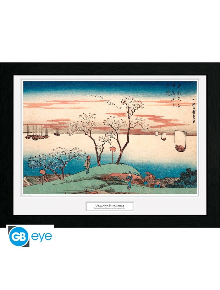 HIROSHIGE - Framed print "Cherry Blossom at Gotenya" (30x40)