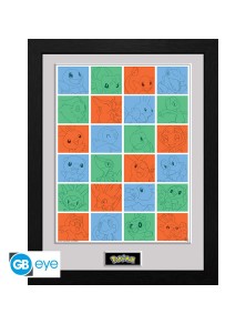 POKEMON - Framed print "First Partner Grid" (30x40)