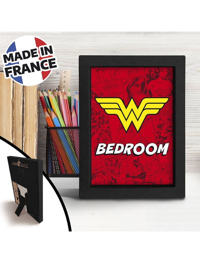 WONDER WOMAN - Black Kraft Frame 15x20 - "WW BEDROOM"