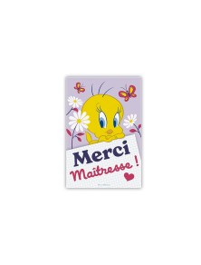 Looney Tunes - Magnet - "MERCI MAÎTRESSE"