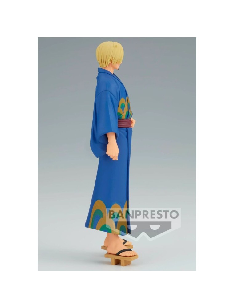 One Piece Grandline Series Wanokuni Yukata Silvers Sanji Figura 17cm Banpresto