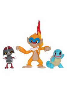 Pokémon Battle Figura Set 3-pack Pawniard, Squirtle -1, Monferno 5 Cm Jazwares