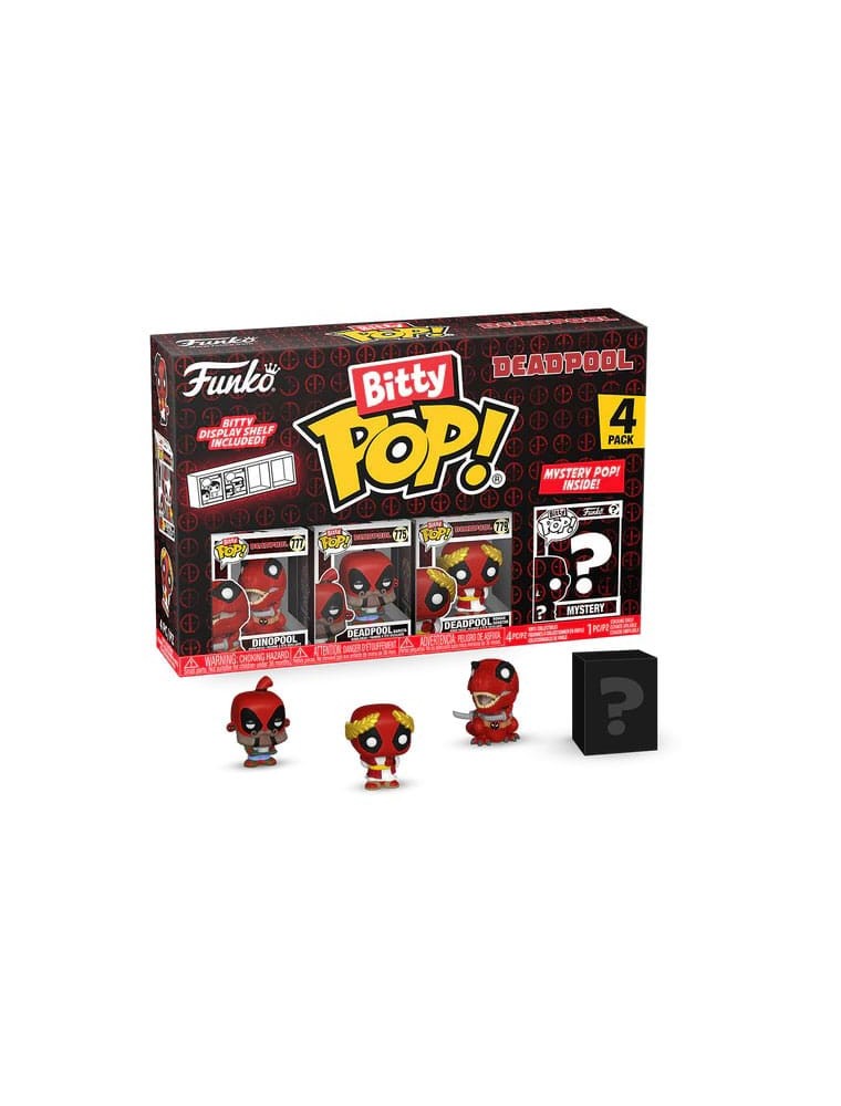 Deadpool Bitty Pop! Vinile Figura 4-pack Dinopool 2,5 Cm Funko