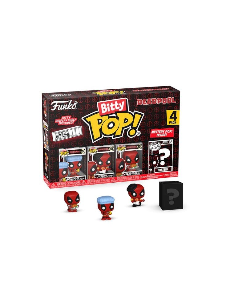 Deadpool Bitty Pop! Vinile Figura 4-pack Bathtime 2,5 Cm Funko