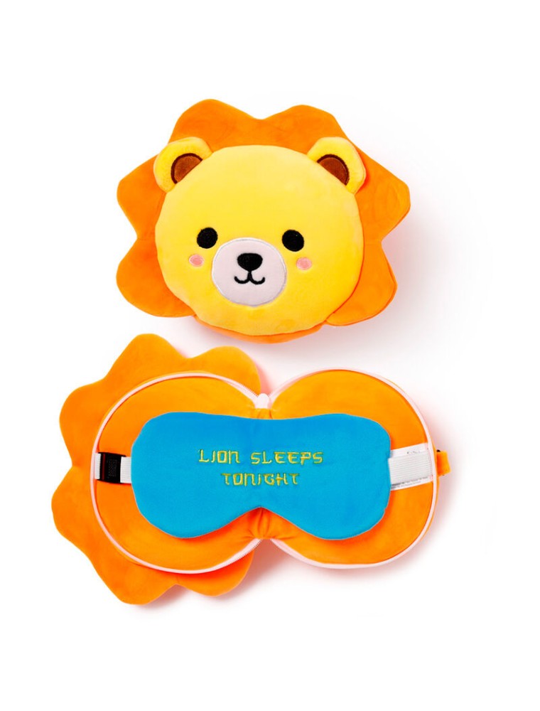 Relaxeazzz Adoramals Lion Da Viaggio Cuscino Eye Mask Puckator