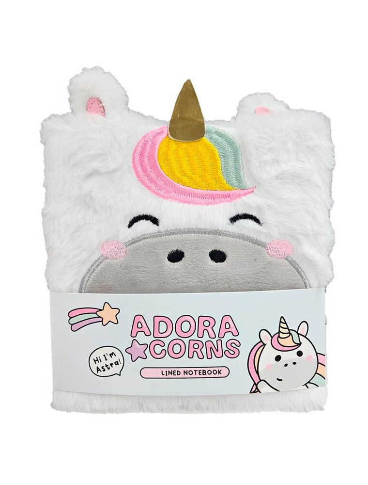 Adoracorns Unicorn A5 Peluche Agenda Puckator