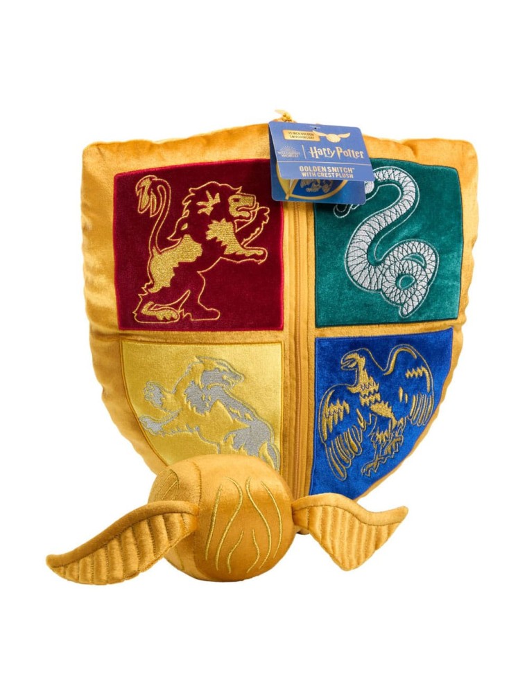 Harry Potter Cuscino Con Peluche Figura Quidditch Crest & Boccino D'oro Noble Collection